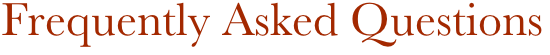 Frequently Asked Questions